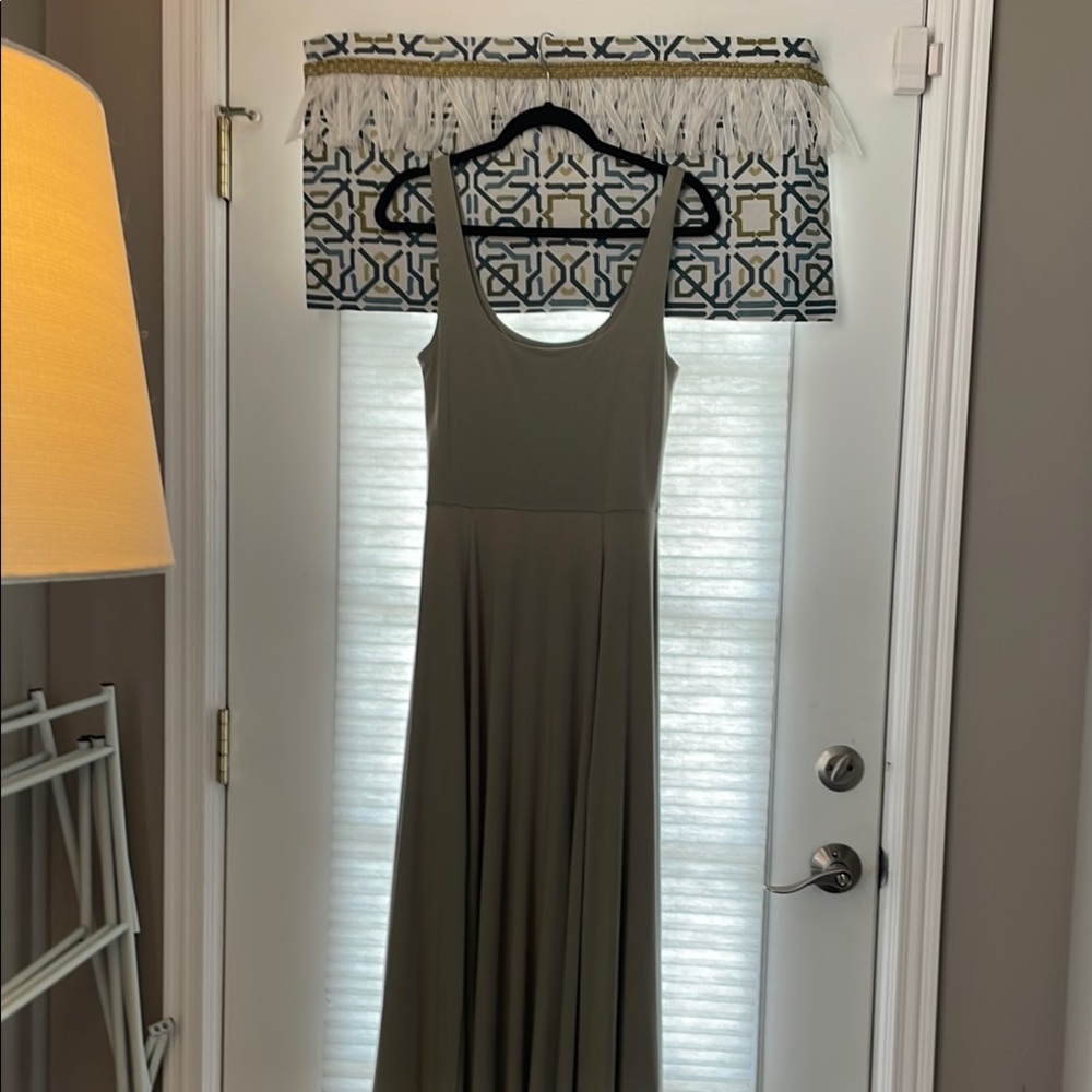 Elegant Olive Green Maxi Dress